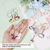 40pcs 8 Style Cute Cartoon PVC Plastic Cat Pendant Keychain KEYC-CP0001-12-3