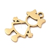 201 Stainless Steel Pendants STAS-Q341-09G-2