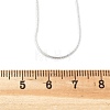 Brass Round Snake Chain Necklaces X-MAK-T006-11B-S-4
