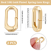 2Pcs Brass Spring Gate Rings KK-BBC0024-20G-01-2