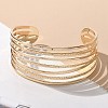 Electrophoresis Iron Cuff Bangles for Women BJEW-M057-05G-4