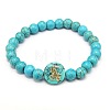 Minimalist European Style Constellation Synthetic Turquoise Beaded Stretch Bracelets for Women XC6059-10-1