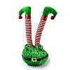 Christmas Cloth Elf Leg Ornaments DJEW-M007-02A-1