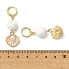 Natural Pearl & Alloy Hoop Earrings EJEW-JE07028-5