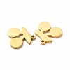Ion Plating(IP) 304 Stainless Steel Charms STAS-M089-31G-2