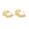 Brass Beaded Hoop Earrings for Women EJEW-A072-16LG-1