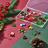 Christmas Theme Handmade Lampwork with Transparent Glass Bead Set DIY-FS0006-97-10