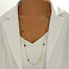 Fashionable Vintage Simple Brass Colorful Enamel Link Chain Women's Long Necklaces PN4566-4-1