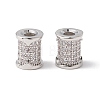 Eco-Friendly Rack Plating Brass Micro Pave Cubic Zirconia Beads KK-F835-24B-P-1