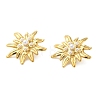 304 Stainless Steel Shell Pearl Flower Stud Earrings for Women EJEW-U020-24G-2