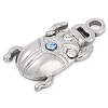 304 Stainless Steel Rhinestone Pendants X-STAS-L022-478P-2