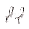Tarnish Resistant 304 Stainless Steel Leverback Earring Findings X-STAS-G283-01P-1