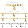 Brass Cubic Zirconia Cable Chains CHC-H112-02G-03-3