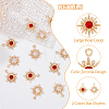 16Pcs 2 Colors Brass Micro Pave Cubic Zirconia Pendants KK-DC0003-35-5