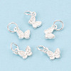 925 Sterling Silver Butterfly Charms STER-T009-04S-1