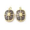 Brass & Natural Grey Agate Pendants GG-CBAD360-19G-01-1