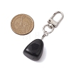 Nuggets Natural Black Agate & Quartz Crystal Pendant Decorations HJEW-JM02122-3