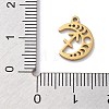 Real 18K Gold Plated 304 Stainless Steel Pendants STAS-R003-02G-08-3