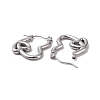 Valentine's Day 304 Stainless Steel Double Heart Hoop Earrings for Women EJEW-G326-06P-2