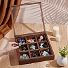 1Pc Detachable 9-Grid Wooden Storage Gift Boxes AJEW-PH0010-33-3