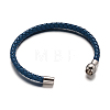 Leather Cord Braided Bracelet Making BJEW-E273-03-3