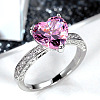 Brass Micro Pave Cubic Zirconia Finger Rings for Women FS-WGC99AF-04-1