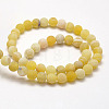 Frosted Natural Agate Beads Strands G-F367-6mm-11-4