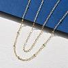 Brass Double Layer Necklaces NJEW-D302-51G-2