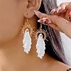 Halloween Ghost Alloy Dangle Earrings EJEW-K316-02G-1