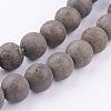 Natural Pyrite Beads Strands G-P303-03-8mm-8-3