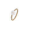 304 Stainless Steel and Shell Finger Rings WG7EF54-18-1