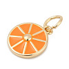 Brass with Enamel Charms LS-KK-Q096-16B-G-2