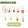 9Pcs Alloy Enamel Shoes Charms HJEW-FH00305-2