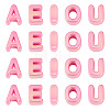 50Pcs 5 Styles UV Plating Opaque Acrylic Beads PACR-TA0001-31H-2