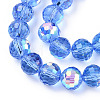 Transparent Electroplate Glass Beads Strands EGLA-N012-001-B11-3