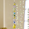 Glass with Iron Spiral Suncatchers for Garden Outdoor Hanging Decorations PW-WG34118-02-1