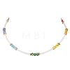 Glass Beaded Necklaces NJEW-JN04332-3