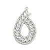 Brass Micro Pave Cubic Zirconia with Glass Pendants KK-Q026-18P-1