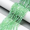 Transparent Electroplate Glass Beads Strands GLAA-F029-3mm-C24-4