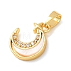 Brass Micro Pave Clear Cubic Zirconia Charms CU-CBA2C2D-10G-2
