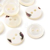 Natural Shell Flat Round Buttons with Carved Rim Recessed Center SH-CBA18B6-02A-01-1