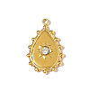 304 Stainless Steel Rhinestone Pendants STAS-OY008-85G-1