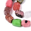 Natural & Synthetic Mixed Stone Beads Strands G-T142-75-3
