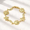 Brass Link Bracelets for Women BJEW-C118-01G-3