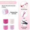 4 Rolls 4 Colors Round Polyester Cord OCOR-TA0003-88D-5
