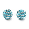 Stripe Pattern Polymer Clay Rhinestone Beads CLAY-NH0001-01D-1