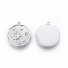 Tarnish Resistant 304 Stainless Steel Pendant Rhinestone Settings STAS-N097-251P-1