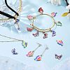 32Pcs 8 Style Printed Alloy Pendants FIND-SZ0002-52-5