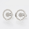Non-Tarnish 304 Stainless Steel Stud Earring Findings STAS-S079-37B-1