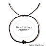 Synthetic Stone Cross Braided Cord Adjustable Bracelets CC2534-1-4